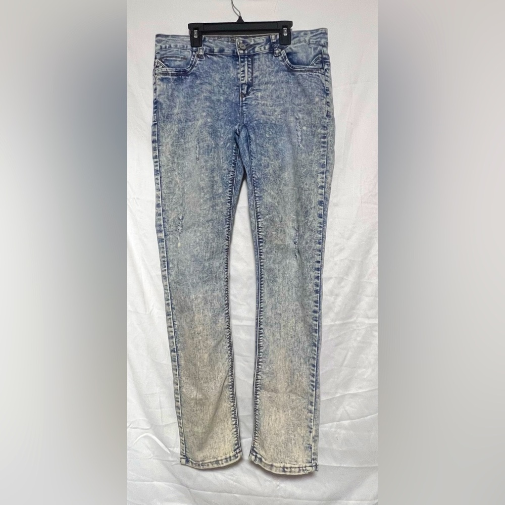 Y2K Wax Jeans Blue Acid Wash Straight Leg Denim | Retro | Classic - Picture 2 of 12